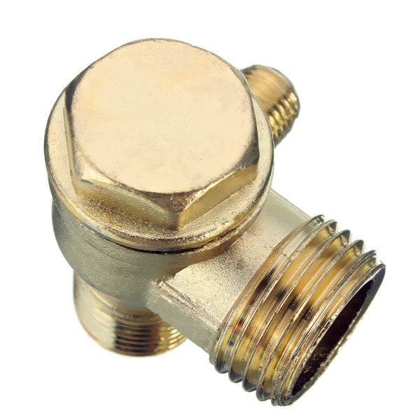 90 Degree Brass Copper Male Threaded Check Valve Connector Tool for Air Compressor