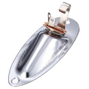 Chrome Guitar Output Loaded Input Jack Plate Replacement For Fender Strat