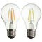 A60 E27 4W White/Warm White Non-Dimmable COB LED Filament Retro Edison Bulbs 220V