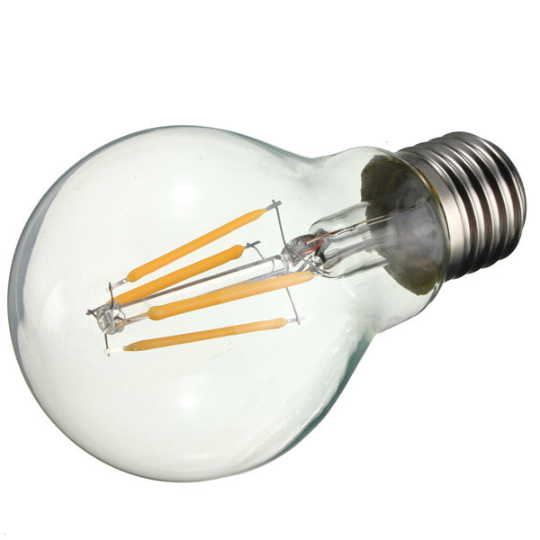 A60 E27 4W White/Warm White Non-Dimmable COB LED Filament Retro Edison Bulbs 220V