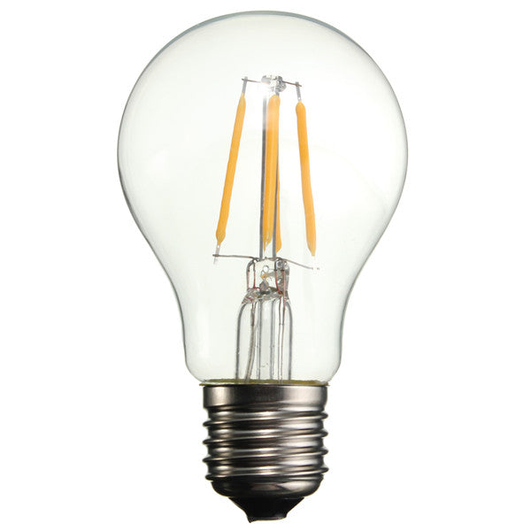 A60 E27 4W White/Warm White Non-Dimmable COB LED Filament Retro Edison Bulbs 220V