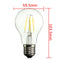 A60 E27 4W White/Warm White Non-Dimmable COB LED Filament Retro Edison Bulbs 220V