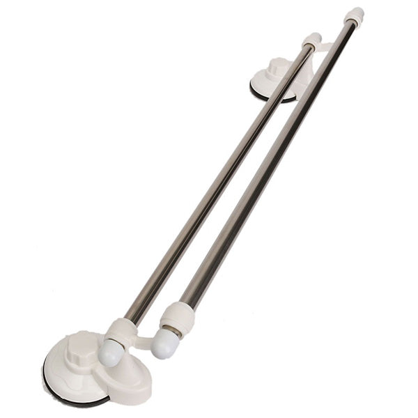 Bathroom Double Deck Towel Rack Clothes Storage Holder With Suction Cup