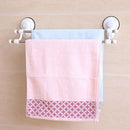 Bathroom Double Deck Towel Rack Clothes Storage Holder With Suction Cup