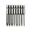 8pcs 65mm Length Hex Shank Magnetic Phillips Cross Head Screwdriver Bits
