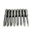 8pcs 65mm Length Hex Shank Magnetic Phillips Cross Head Screwdriver Bits