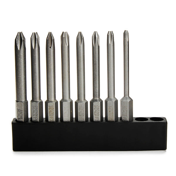8pcs 65mm Length Hex Shank Magnetic Phillips Cross Head Screwdriver Bits