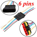 1/2/3/4/5/6 Pin Car Motorcycles Waterproof Electrical Connector Plug w/10cm Wire