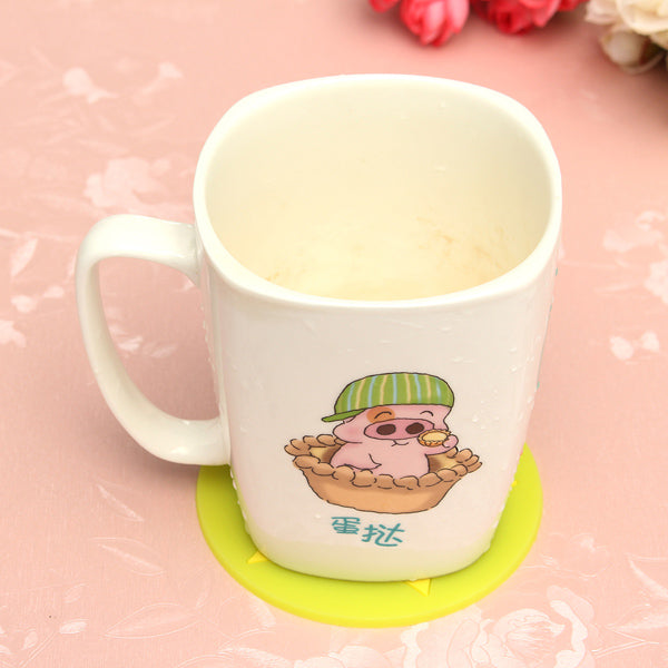 Silicone Fruit Shade Round Coasters Skidproof Cup Mat Table Decoration