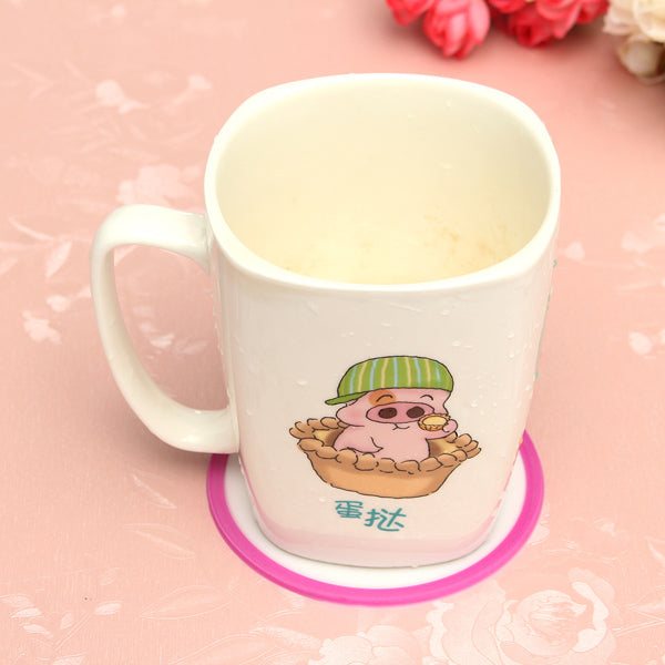 Silicone Fruit Shade Round Coasters Skidproof Cup Mat Table Decoration