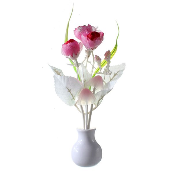 Mini Tulip Mushroom Soft Romantic Sensor Home Decor Night Light Bed Room Lamp