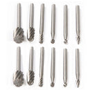 12pcs 1/8 Inch Shank HSS Router Bit Rotary Burr File Set Milling Drill Cutter