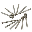 12pcs 1/8 Inch Shank HSS Router Bit Rotary Burr File Set Milling Drill Cutter