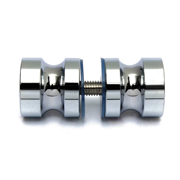 Aluminum Metal Dia. 30mm Single Groove Glass Door Knob Shower Room Cabinet Handle