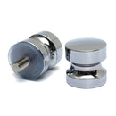 Aluminum Metal Dia. 30mm Single Groove Glass Door Knob Shower Room Cabinet Handle