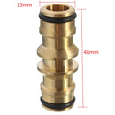 Brass Two-way Quick Joint  Hose Connector Fitting For Wash Car Pipe Garden Water Hose