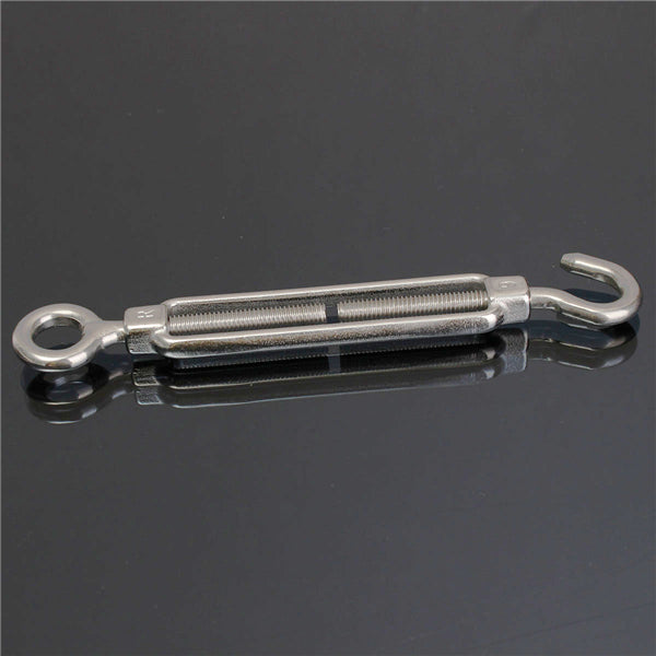 6mm Stainless Steel Hook Eye Turn Buckle Rigging Screws Silver