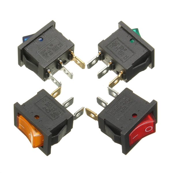 3 Pins On/Off Rocker Switch 10A 125V 6A 250V AC For Motor Car Boat Dashboard