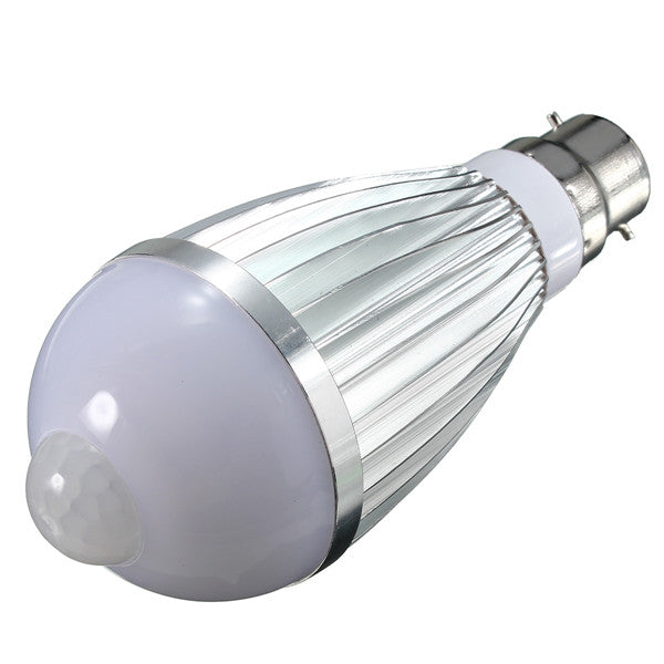 B22 9W 18 SMD 5730 Infrared Sensor Body Induction lamps Warm White/White 85-265V