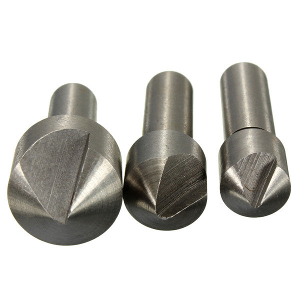 3pcs 10/12/16mm HSS Countersink Drill Bit Set Chamfering Cutter