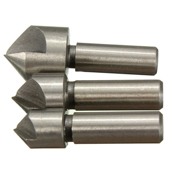 3pcs 10/12/16mm HSS Countersink Drill Bit Set Chamfering Cutter
