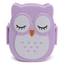 900ml Plastic Bento Lunch Box Square Cartoon Owl Microwave Oven Food Container
