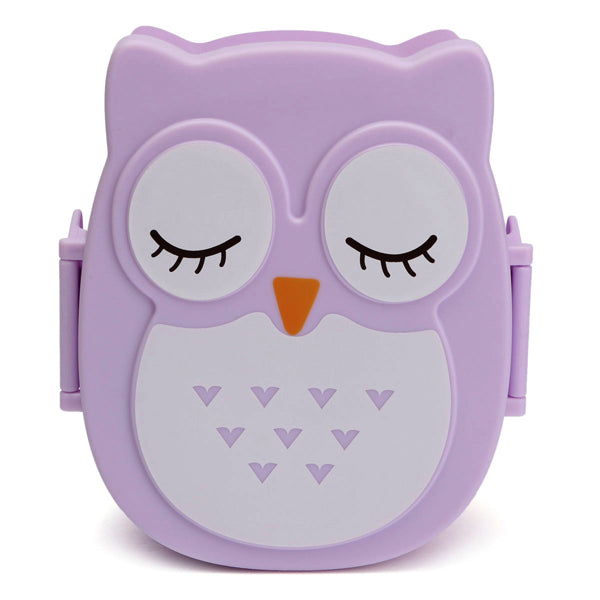 900ml Plastic Bento Lunch Box Square Cartoon Owl Microwave Oven Food Container