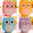 900ml Plastic Bento Lunch Box Square Cartoon Owl Microwave Oven Food Container