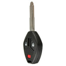 3 Button Car Remote Key Case Shell Housing w Blade Fob For Mitsubishi Outlander