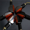 Emark 12V Universal Motorcycle 14LED Turn Signal Indicator Light Amber Long Handle