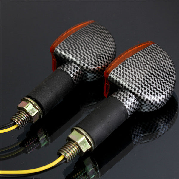 Emark 12V Universal Motorcycle 14LED Turn Signal Indicator Light Amber Long Handle