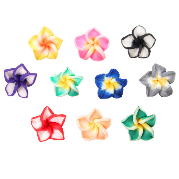 50pcs Multicolor Polymer Fimo Clay Flower DIY Craft Spacer Loose Beads