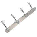 4 Hooks Stainless Steel Wall Mounted Towel Rack Clothes Hanger Coat Hat Holder