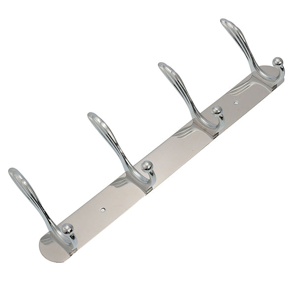 4 Hooks Stainless Steel Wall Mounted Towel Rack Clothes Hanger Coat Hat Holder