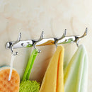 4 Hooks Stainless Steel Wall Mounted Towel Rack Clothes Hanger Coat Hat Holder