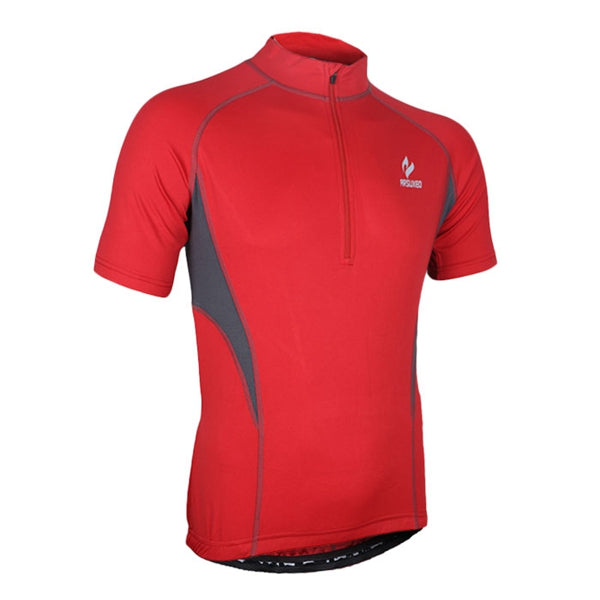 ARSUXEO Men's Short Sleeve Cycling Jersey Bike Bicycle Jersey Outdoor Sports Clothing