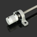 Machifit T8 400mm Stainless Steel Lead Screw Set with Mounted Ball Bearing and Shaft Coupling