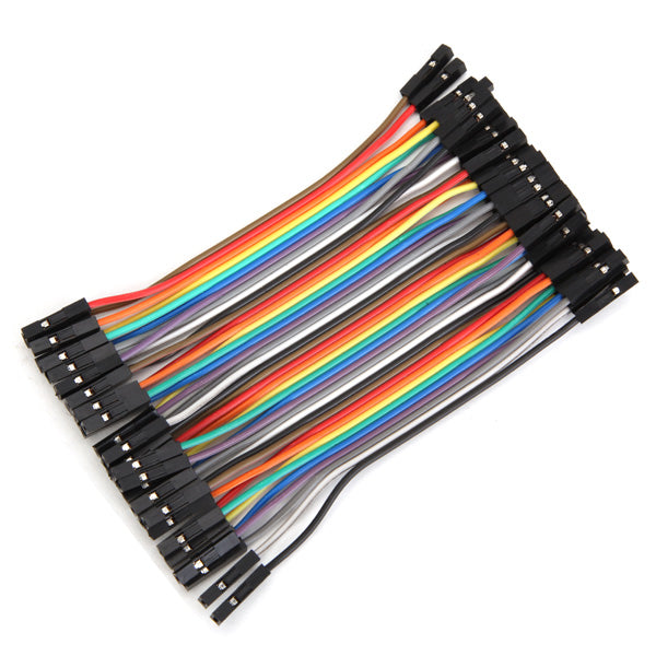 40pcs 10cm Female To Female Jumper Cable Dupont Wire For