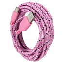 3M Micro USB Strong Round Braided Data Sync Charger Cable For Tablet Cell Phone