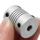 5mm x 5mm Aluminum Flexible Shaft Coupling OD19mm x L25mm CNC Stepper Motor Coupler Connector