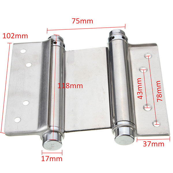 2 pieces 4 Inch Double Open  Hinge  Hardware Kitchen Gate  Saloon Cafe Door