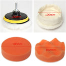 Drillpro 6pcs 4 Inch High Gross Car Polisher Polishing Polish Buffer Clean Waxing Pads Set