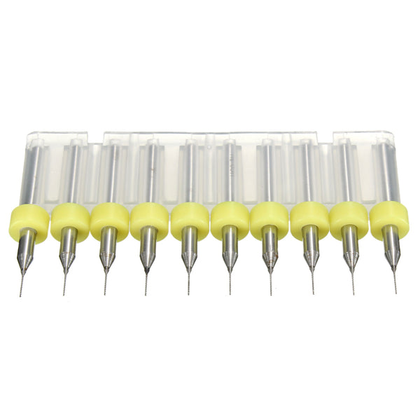 10pcs 0.3mm Mini PCB Drill Bits For CNC Print Circuit Board Tungsten Steel
