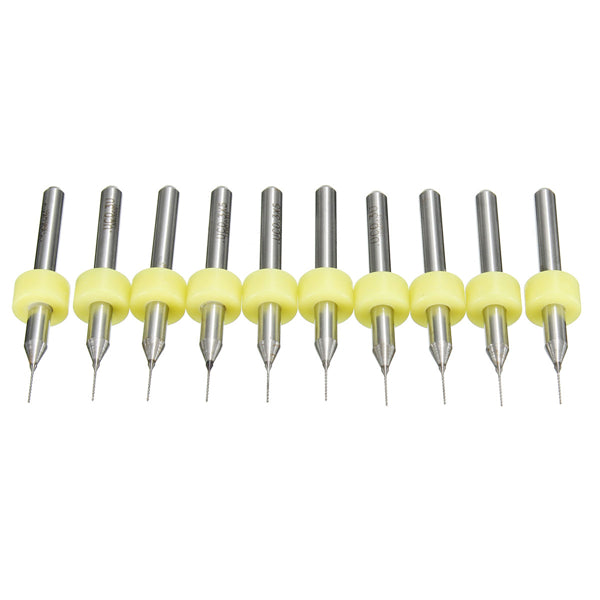 10pcs 0.3mm Mini PCB Drill Bits For CNC Print Circuit Board Tungsten Steel