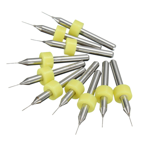 10pcs 0.3mm Mini PCB Drill Bits For CNC Print Circuit Board Tungsten Steel