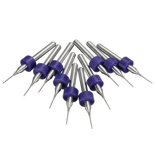 10pcs 0.5mm Mini PCB Drill Bits For CNC Print Circuit Board Tungsten Steel