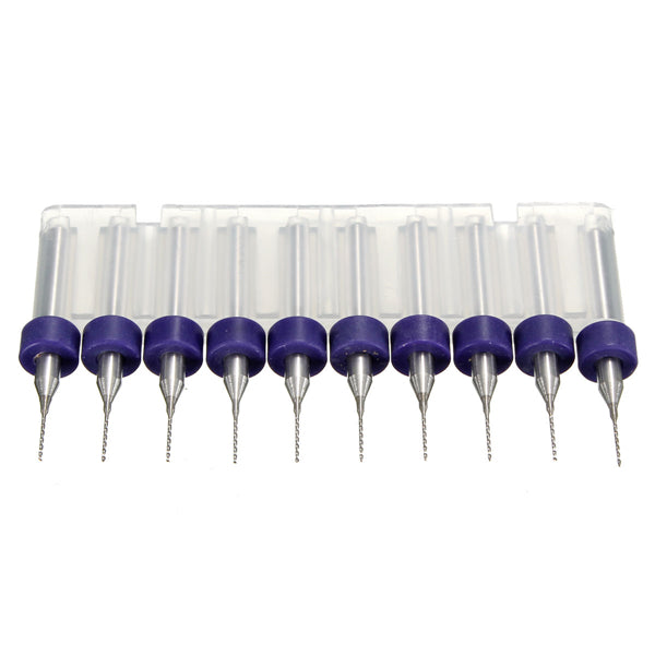 10pcs 0.5mm Mini PCB Drill Bits For CNC Print Circuit Board Tungsten Steel
