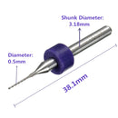 10pcs 0.5mm Mini PCB Drill Bits For CNC Print Circuit Board Tungsten Steel