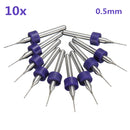 10pcs 0.5mm Mini PCB Drill Bits For CNC Print Circuit Board Tungsten Steel