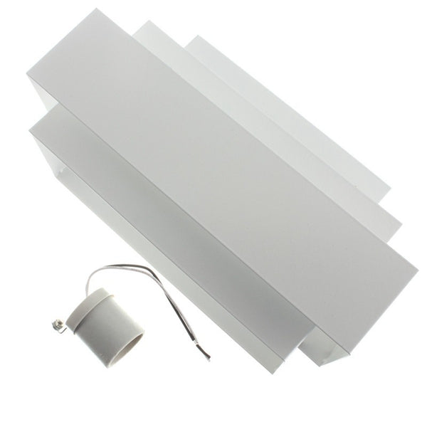 Modern E27 Indoor Up Down Wall Light Curved White Hallway Stair Lamp For 110V 220V